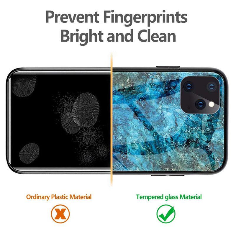 Husa iPhone 11 Pro Max Color Glass Din Policarbonat Cu Acoperire Lucioasa - Model 1