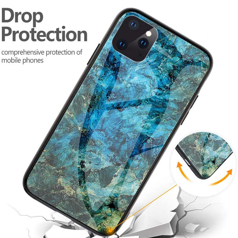 Husa iPhone 11 Pro Max Color Glass Din Policarbonat Cu Acoperire Lucioasa - Model 1