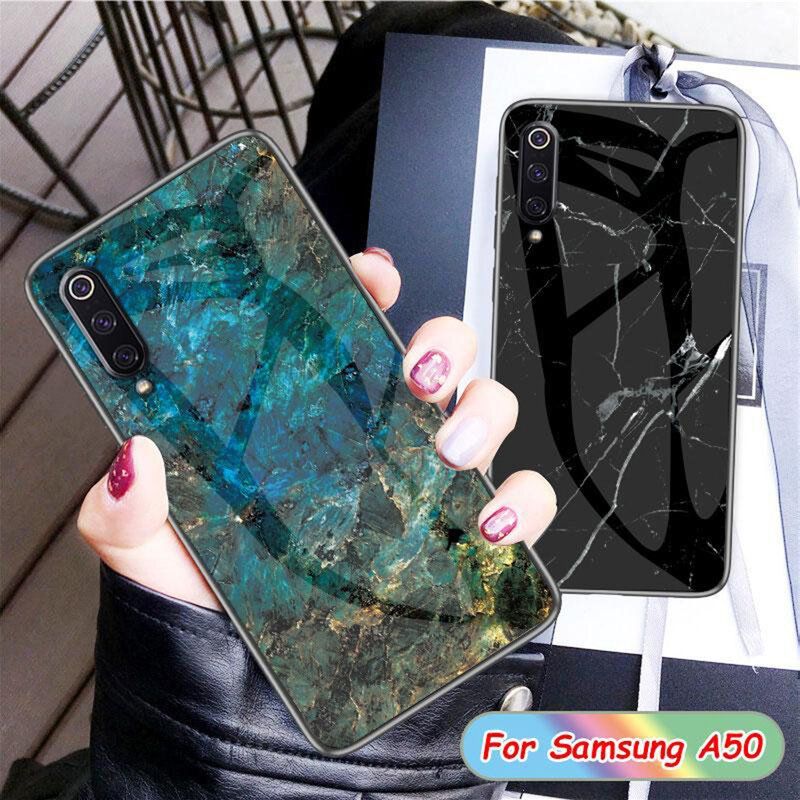 Husa Samsung Galaxy A50 Color Glass Din Policarbonat Cu Acoperire Lucioasa - Model 1