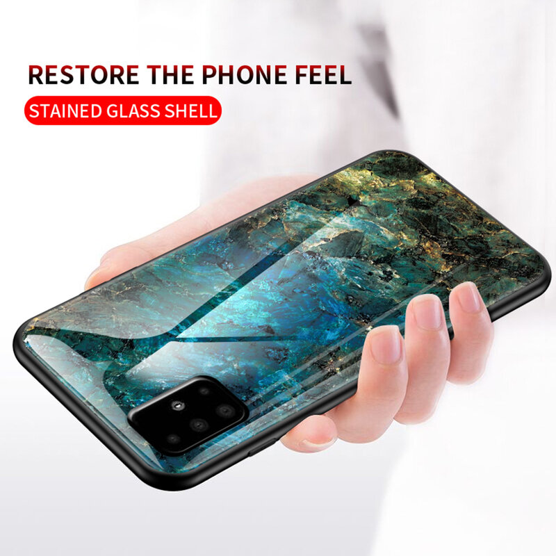 Husa Samsung Galaxy A71 Color Glass Din Policarbonat Cu Acoperire Lucioasa - Model 1