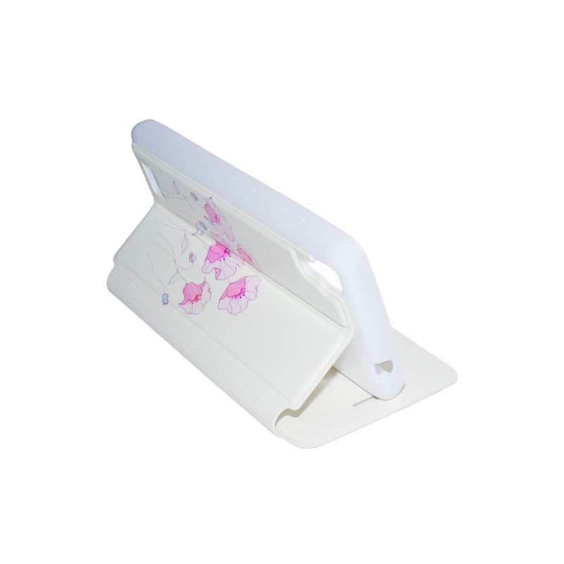 Husa Allview P5 eMagic Toc Flip Carte Model Pink Flowers