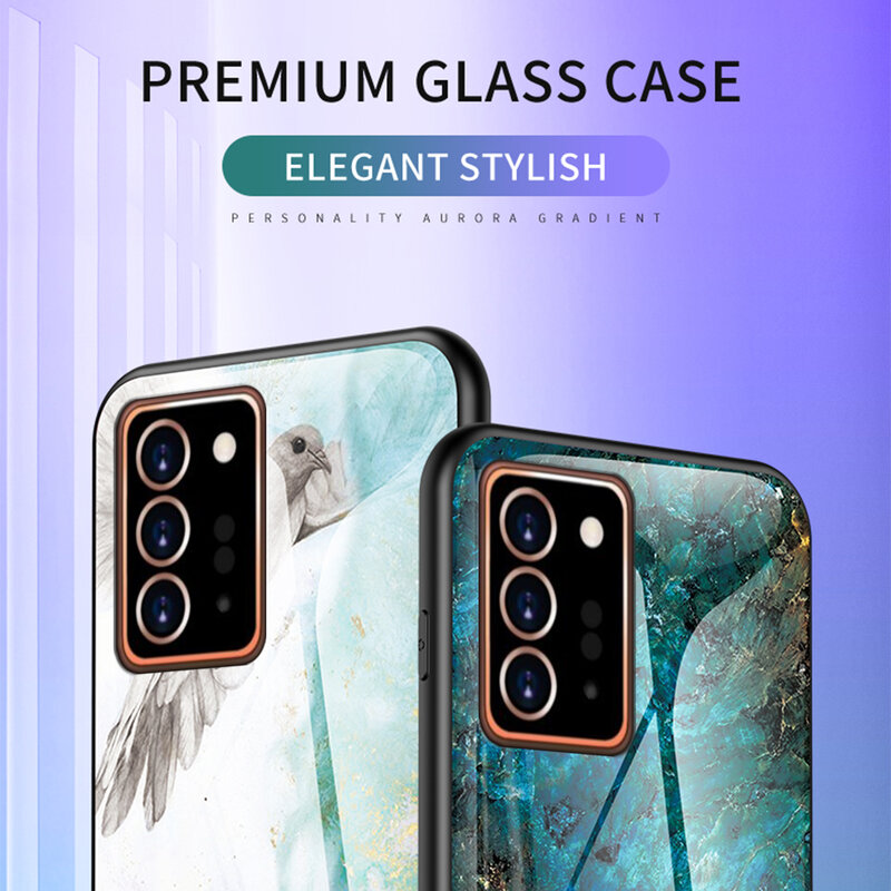 Husa Samsung Galaxy Note 20 Color Glass Din Policarbonat Cu Acoperire Lucioasa - Model 2