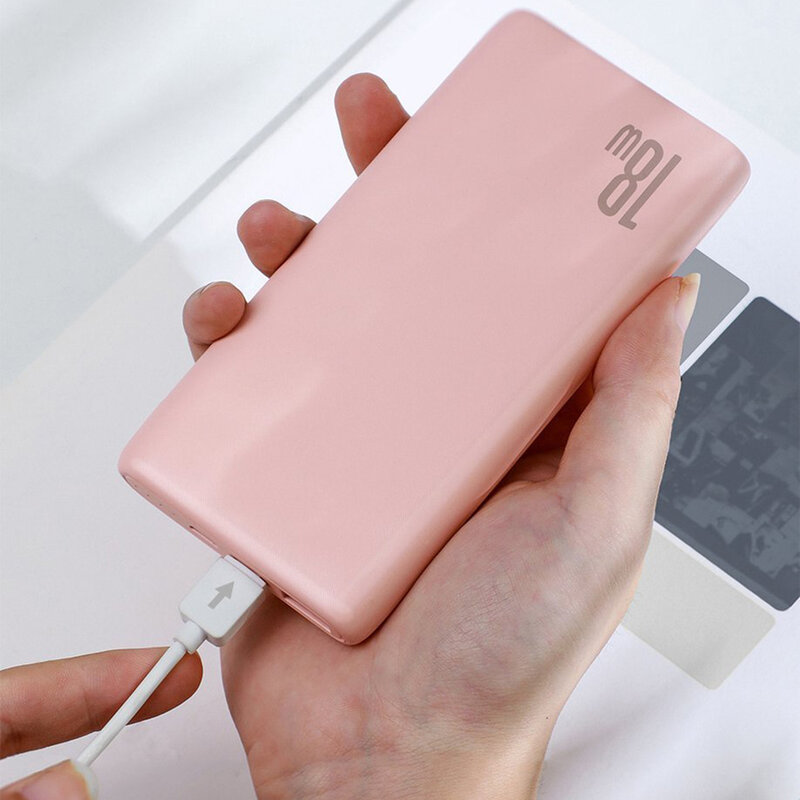 Acumulator Extern 10000 mAh Baseus Bipow Cu Incarcare Rapida 18W - PPDML-02 - Alb