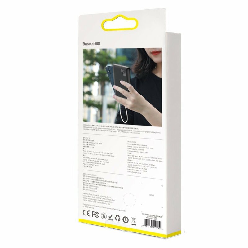 Acumulator Extern 10000 mAh Baseus Bipow Cu Incarcare Rapida 18W - PPDML-01 - Negru