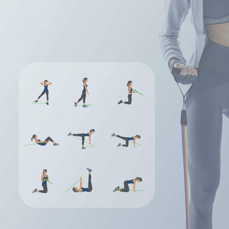 Set Antrenament Wozinsky 11 Piese Cu Benzi De Rezistenta Pentru Exercitii Multiple