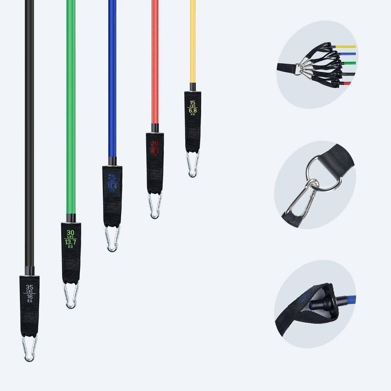 Set Antrenament Wozinsky 11 Piese Cu Benzi De Rezistenta Pentru Exercitii Multiple