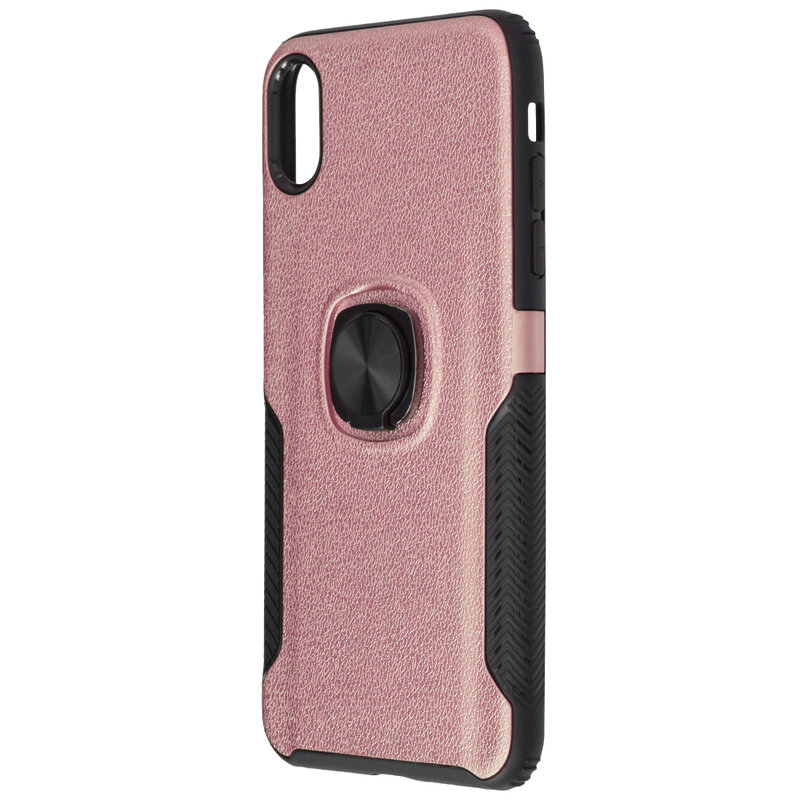Husa iPhone XR Hybrid Cu Inel Suport Stand Magnetic - Roz