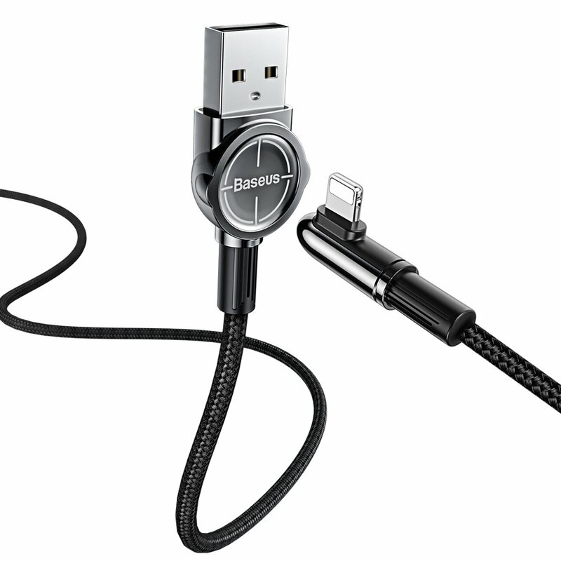 Cablu De Date / Incarcare Baseus USB To Lightning Tip Cot 2.4A 1m - CALCJ-A01 - Negru