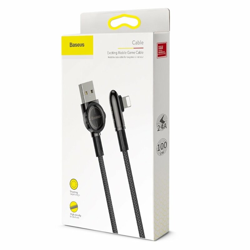 Cablu De Date / Incarcare Baseus USB To Lightning Tip Cot 2.4A 1m - CALCJ-A01 - Negru