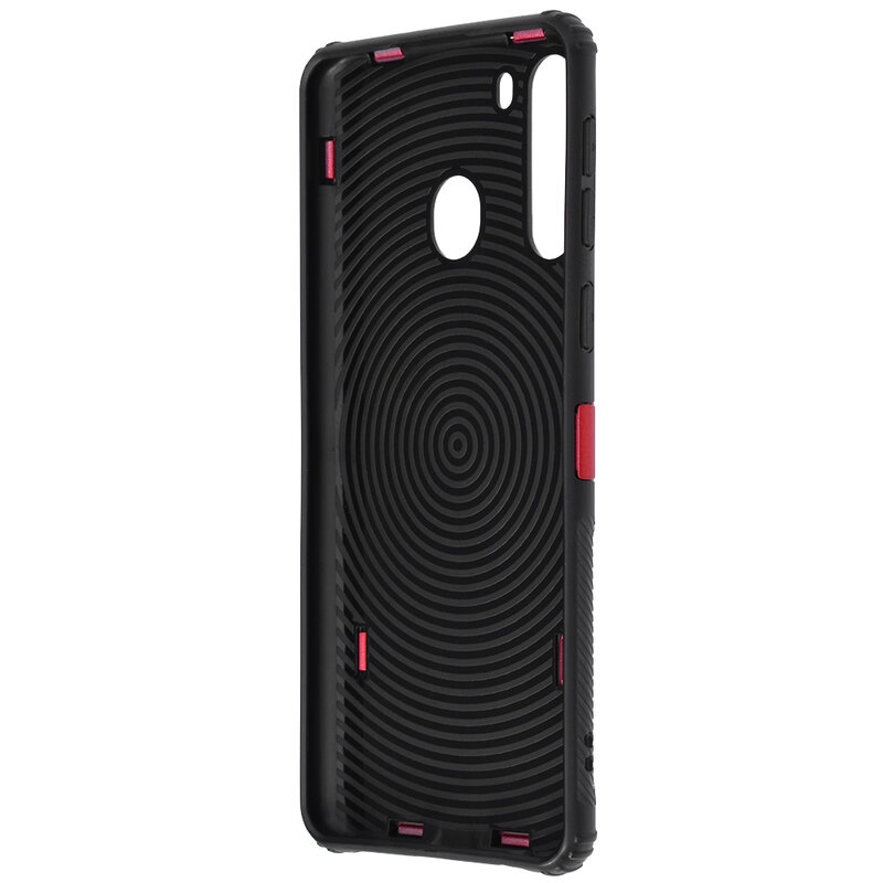 Husa Samsung Galaxy A21 Hybrid Cu Inel Suport Stand Magnetic - Rosu