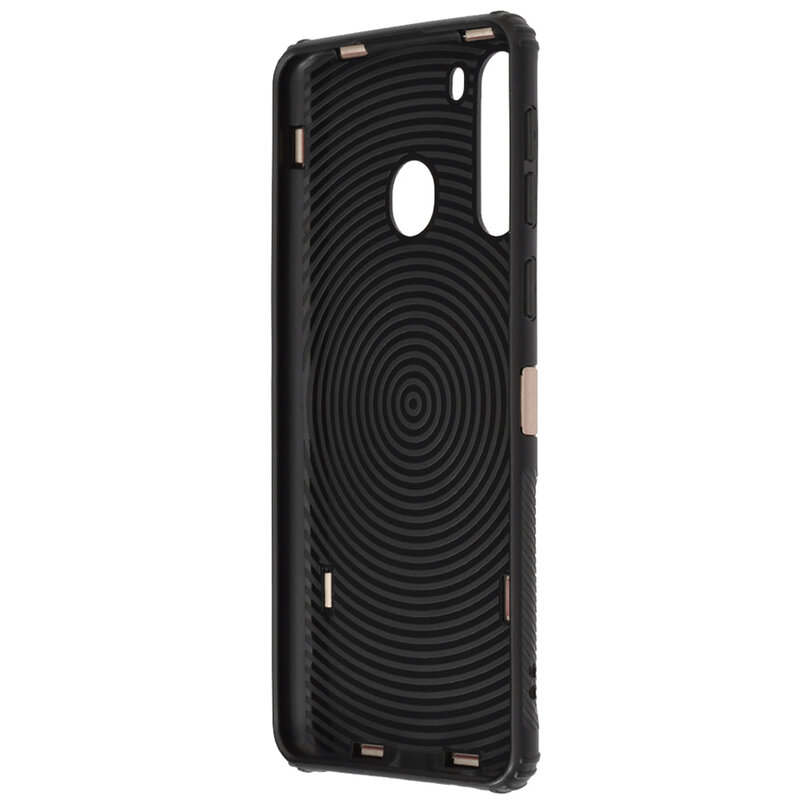 Husa Samsung Galaxy A21 Hybrid Cu Inel Suport Stand Magnetic - Roz