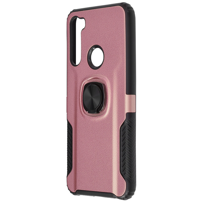 Husa Xiaomi Redmi Note 8T Hybrid Cu Inel Suport Stand Magnetic - Roz