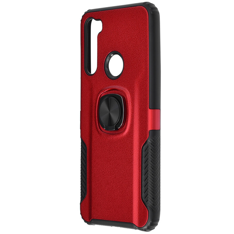 Husa Xiaomi Redmi Note 8T Hybrid Cu Inel Suport Stand Magnetic - Rosu