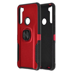Husa Xiaomi Redmi Note 8T Hybrid Cu Inel Suport Stand Magnetic - Rosu