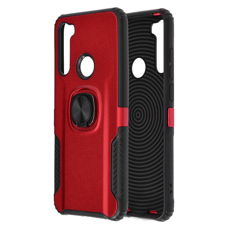Husa Xiaomi Redmi Note 8T Hybrid Cu Inel Suport Stand Magnetic - Rosu
