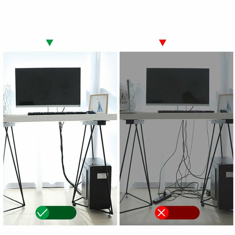 Organizator Cabluri Cu Velcro Si Dispenser Wozinsky 2m - WVO2MBK - Negru