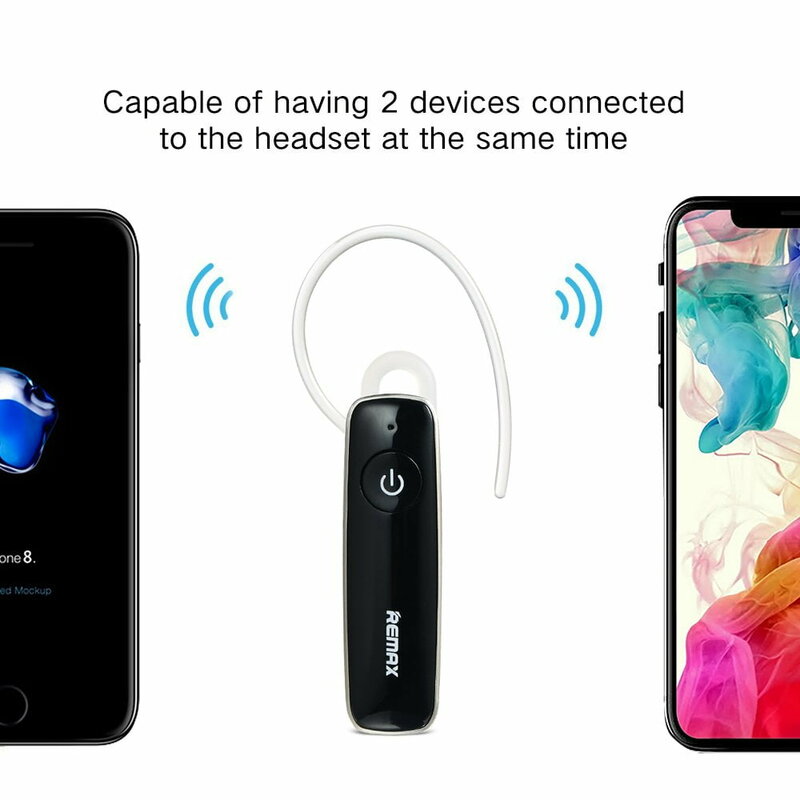 Casca Bluetooth Universala Wireless Remax RB-T8 Cu Microfon - Alb