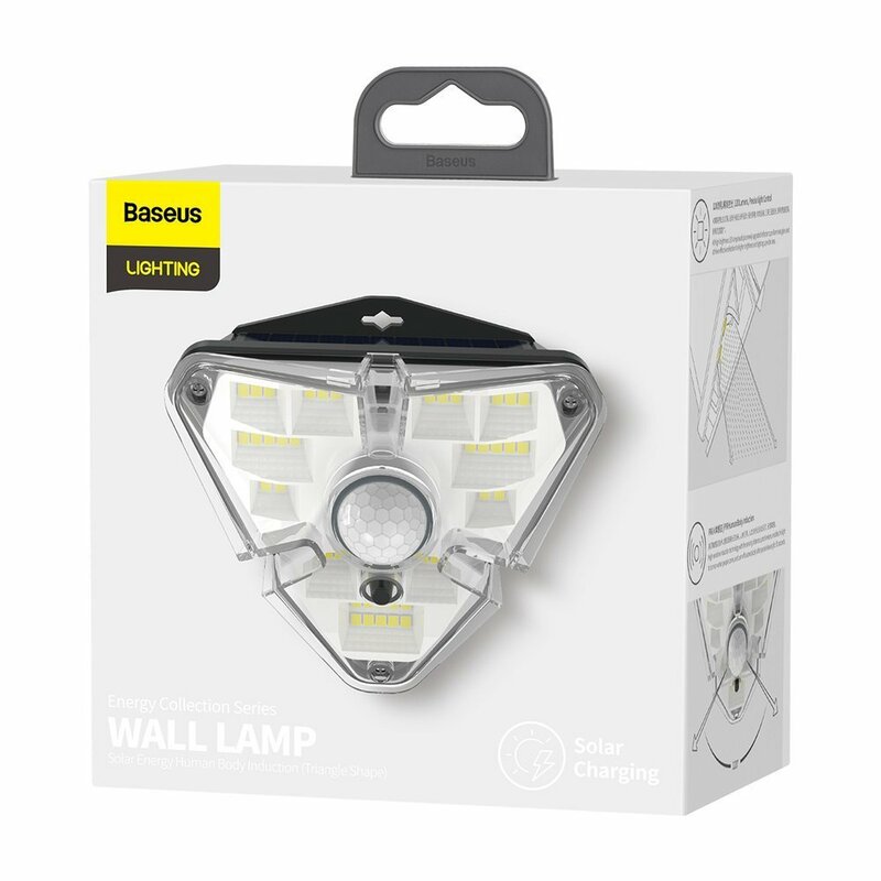 Lampa Solara LED Baseus De Perete Cu Senzor De Miscare - DGNEN-A01 - Negru