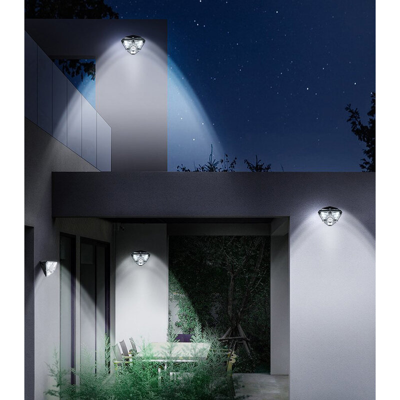 [Pachet 4x] Lampa Solara LED Baseus De Perete Cu Senzor De Miscare - DGNEN-B01 - Negru