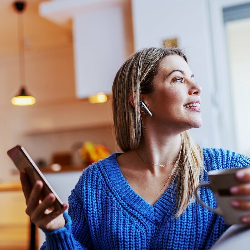 Casti In-Ear Uiisii TWS808 Wireless Cu Bluetooth Si Statie De Incarcare - Negru