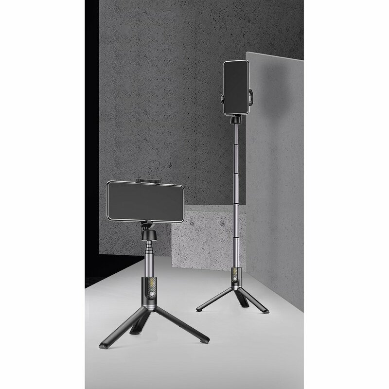 Suport Selfie Stick Remax RL-EP03 Mini-Tripod Bluetooth Cu Telecomanda - Negru