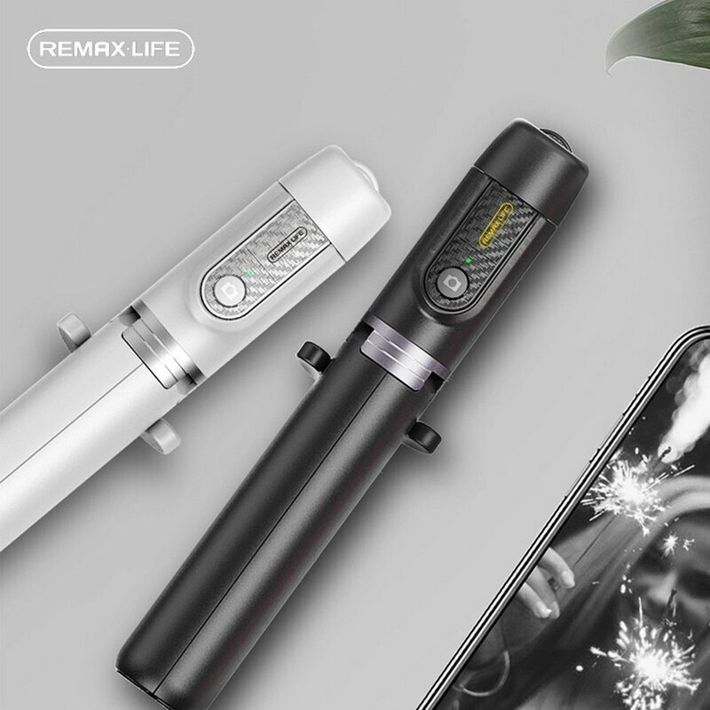 Suport Selfie Stick Remax RL-EP03 Mini-Tripod Bluetooth Cu Telecomanda - Alb