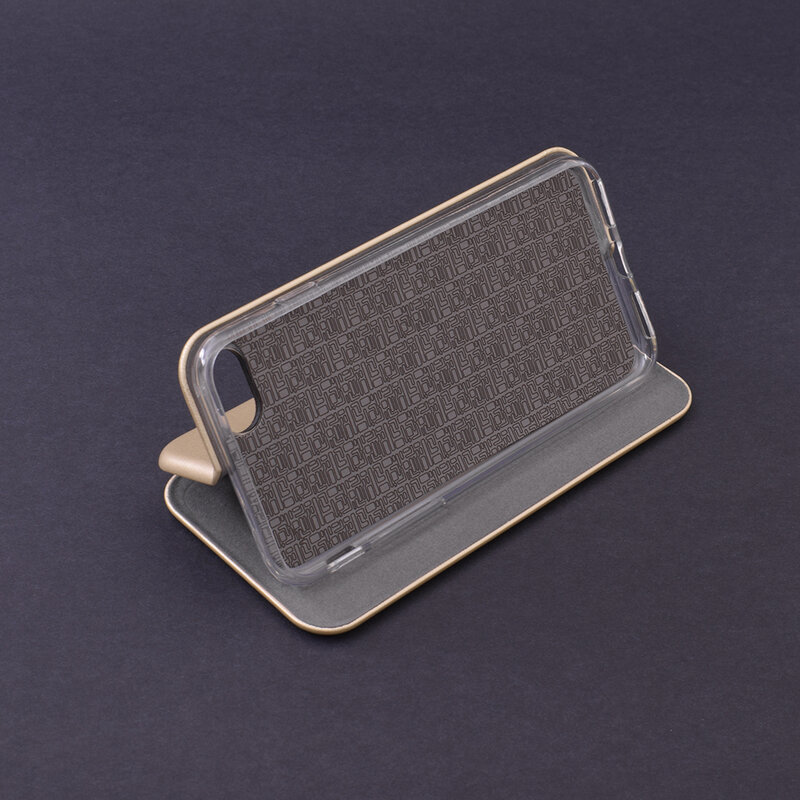 Husa iPhone SE 2, SE 2020 Flip Magnet Book Type - Gold