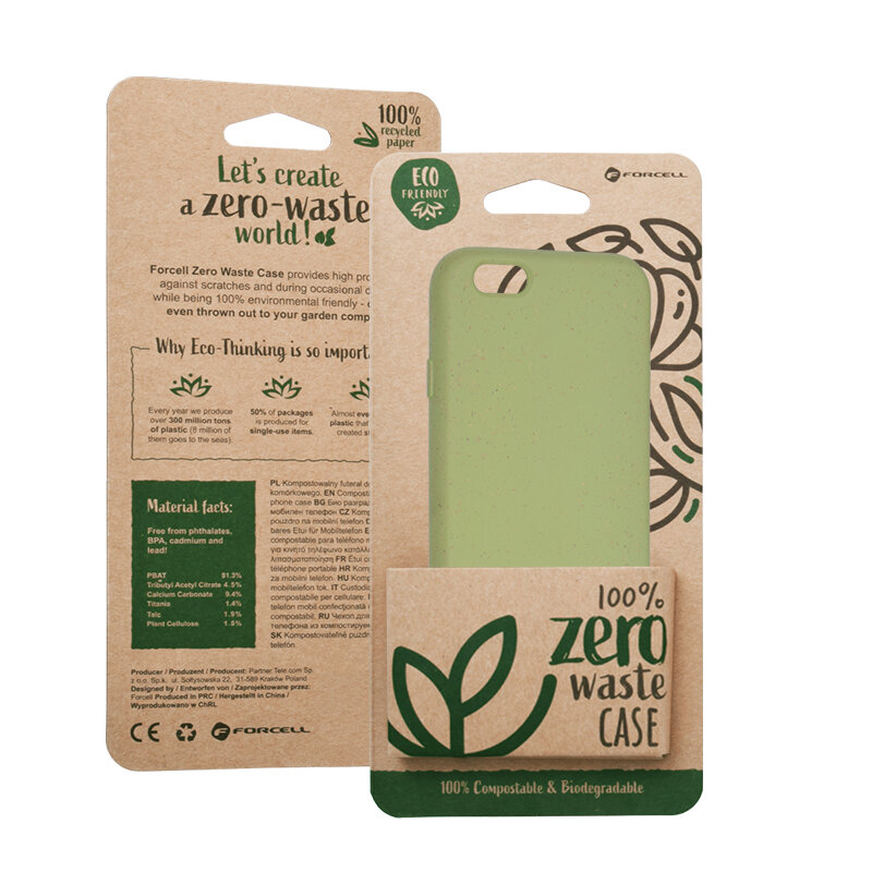Husa iPhone 6 / 6S Forcell Bio Zero Waste Eco Friendly - Verde