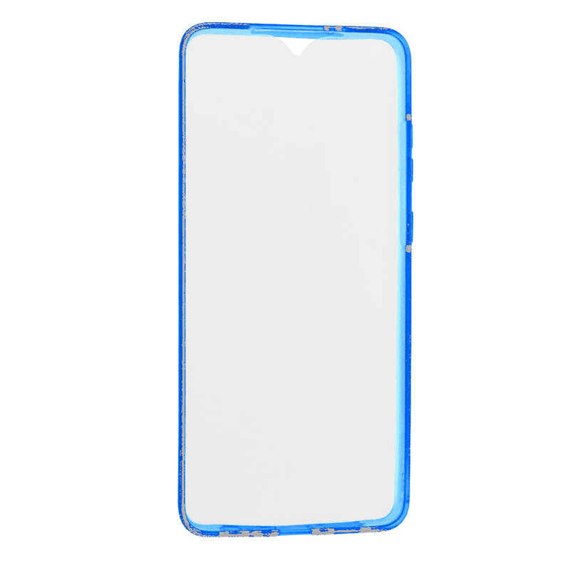 Husa Samsung Galaxy S20 Plus 5G FullCover 360 - Transparent Cu Margine Albastra