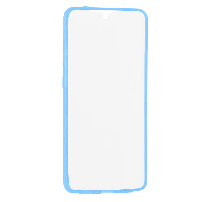 Husa Samsung Galaxy S20 Ultra 5G FullCover 360 - Transparent Cu Margine Albastra