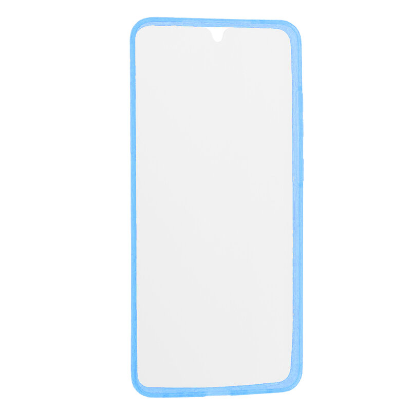 Husa Samsung Galaxy S20 Ultra 5G FullCover 360 - Transparent Cu Margine Albastra