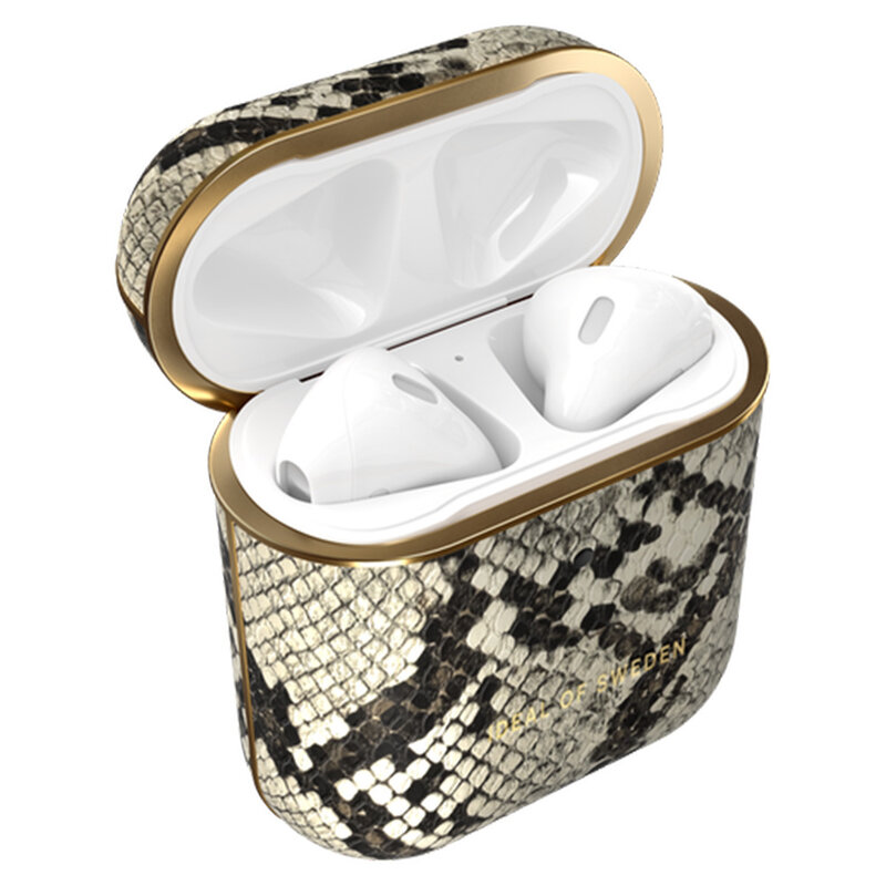 Husa Apple Airpods iDeal of Sweden Din Piele Sintetica Premium - Desert Python