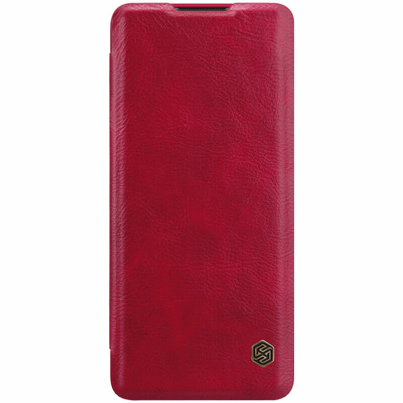 Husa OnePlus 8 Nillkin QIN Leather, rosu