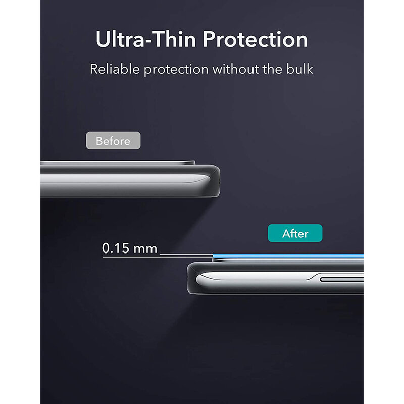 [Pachet 2x] Folie Sticla Camera Samsung Galaxy Note 20 5G ESR Lens Protector Tempered Glass - Negru