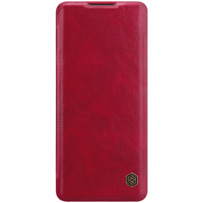 Husa OnePlus 8 Pro Nillkin QIN Leather, rosu