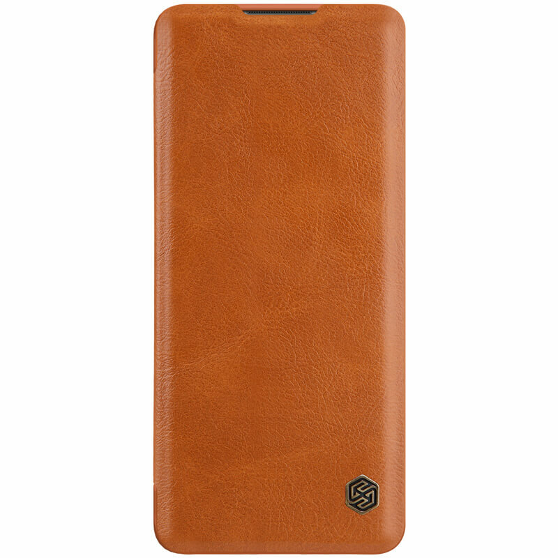 Husa OnePlus 8 Pro Nillkin QIN Leather, maro