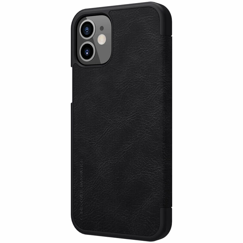Husa iPhone 12 mini Nillkin QIN Leather, negru