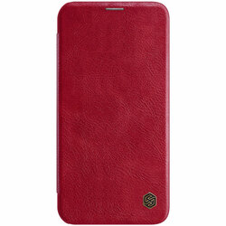 Husa iPhone 12 mini Nillkin QIN Leather, rosu