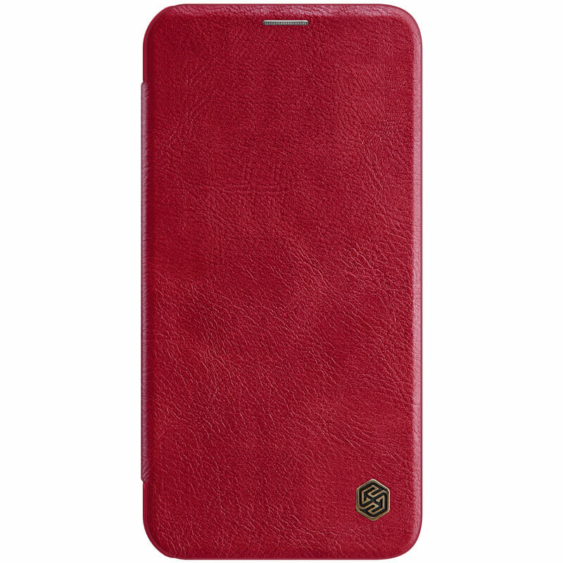 Husa iPhone 12 Pro Max Nillkin QIN Leather, rosu