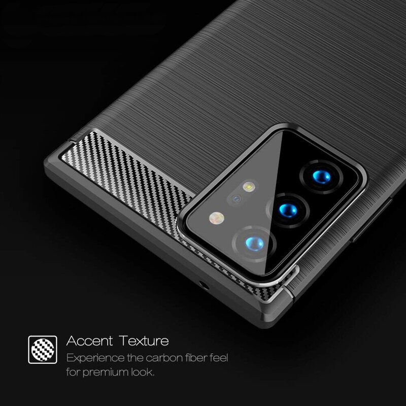 Husa Samsung Galaxy Note 20 Techsuit Carbon Silicone, albastru