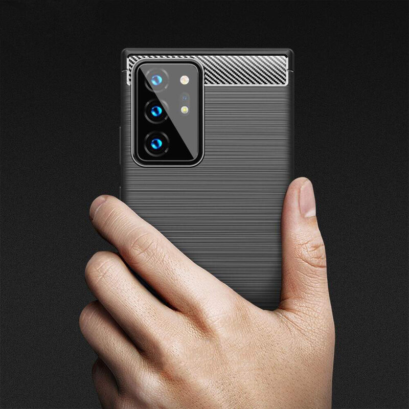 Husa Samsung Galaxy Note 20 Techsuit Carbon Silicone, albastru