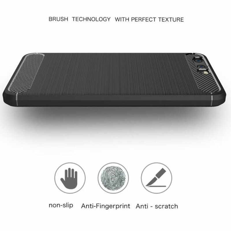 Husa Huawei P10 Plus Techsuit Carbon Silicone, negru
