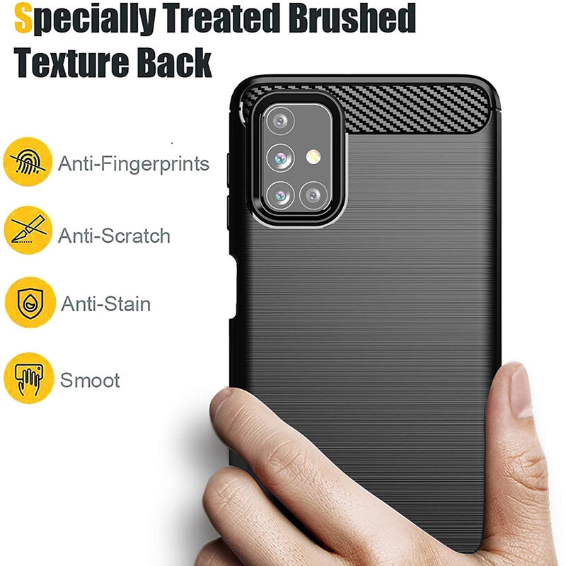 Husa Samsung Galaxy M31s Techsuit Carbon Silicone, negru