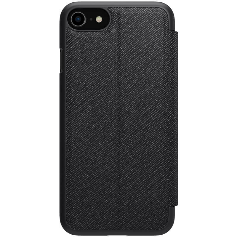 Husa iPhone SE 2, SE 2020 Nillkin Ming Leather Flip Tip Carte - Negru