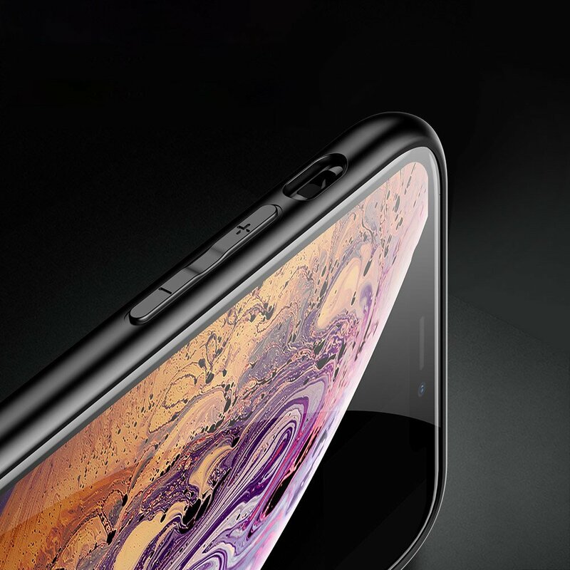 Husa iPhone XS Multicolora Din Sticla Securizata - Model 1