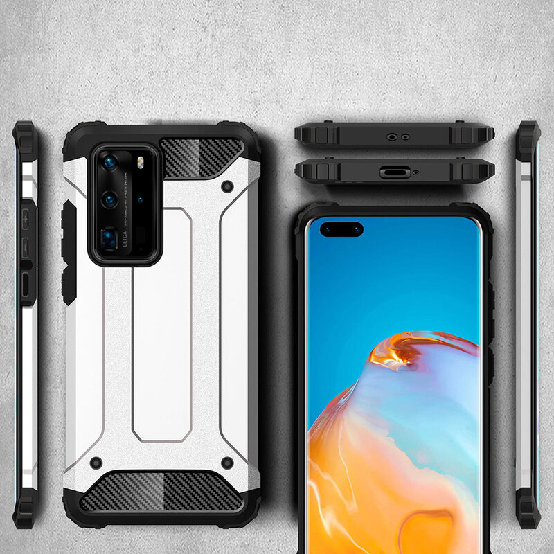 Husa Huawei P40 Pro Techsuit Hybrid Armor, negru
