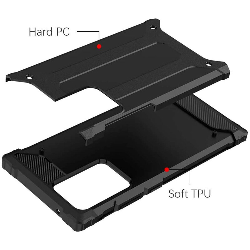 Husa Samsung Galaxy Note 20 Ultra Techsuit Hybrid Armor, negru