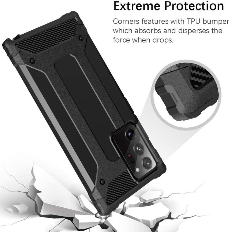 Husa Samsung Galaxy Note 20 Ultra Techsuit Hybrid Armor, negru