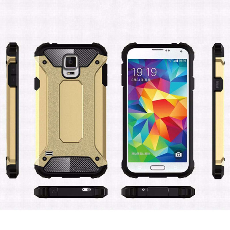 Husa Samsung Galaxy S5 G900 Techsuit Hybrid Armor, negru