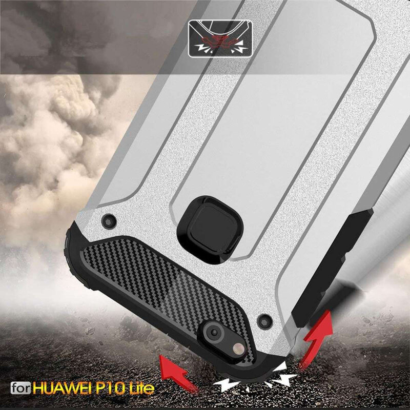 Husa Huawei P10 Lite Techsuit Hybrid Armor, negru